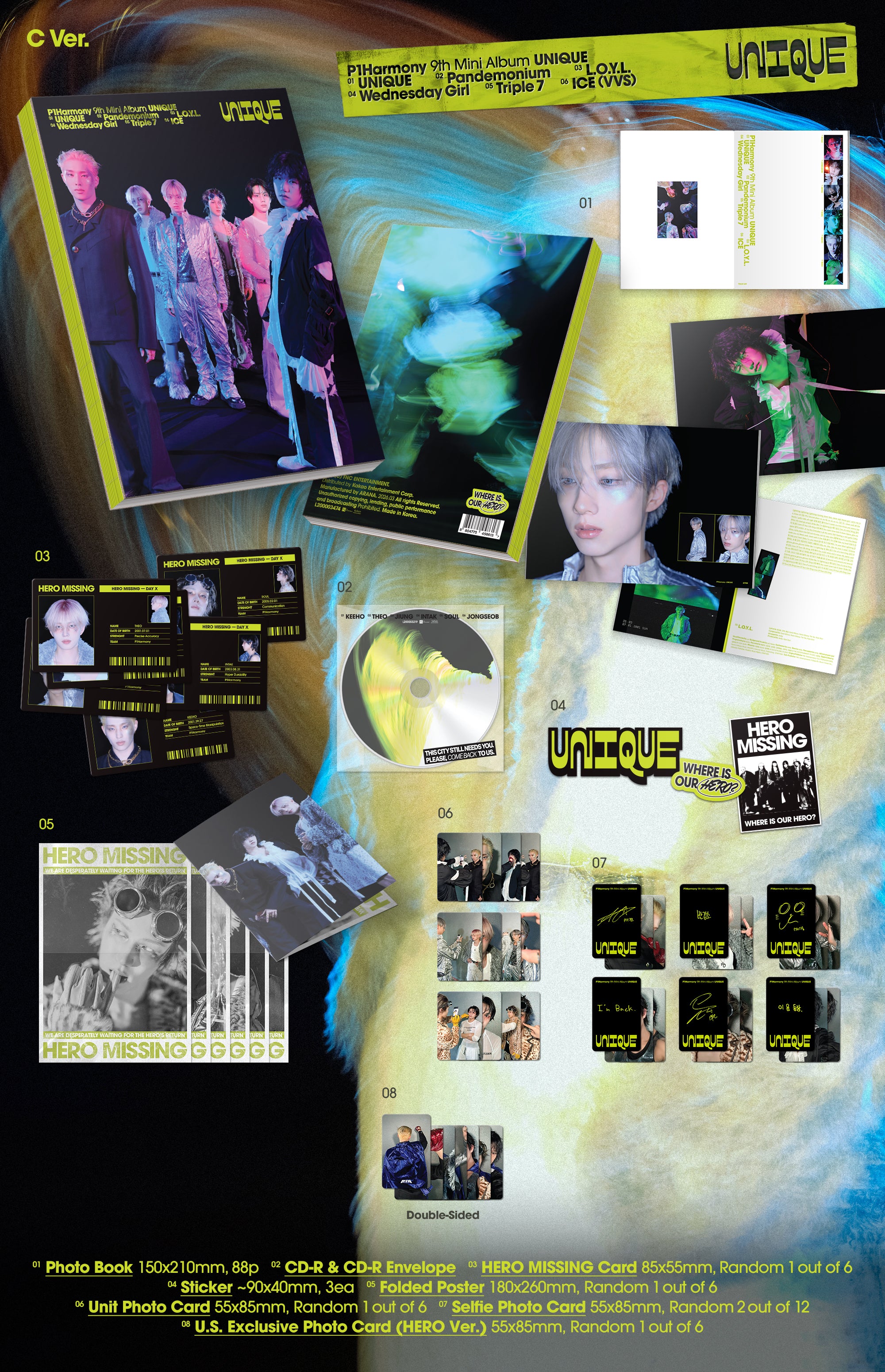 P1Harmony UNIQUE Signed Album | Artist Official Store + Photocard